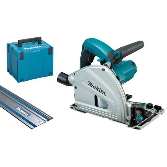 Scie plongeante 1300W + rail de guidage + coffret MAKPAC 4 - MAKITA - PROMOPACK8