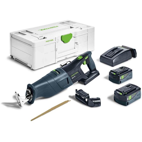 Scie sabre 18V RSC 18 5,0 EB-Plus + 2 batteries 5Ah + chargeur rapide + coffret Systainer 3 - FESTOOL - 576948