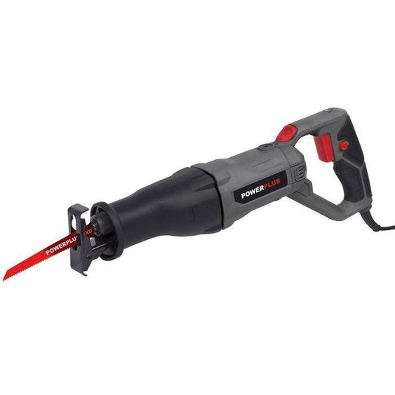 Scie Sabre Powerplus 710W, Tête Rotative 180°, Coupe Bois 115mm, Coupe Acier 5mm
