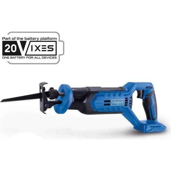 Scie sabre sans fil C-RS100-X - coupe max 115mm tous matériaux + 1 lame - SCHEPPACH 20V IXES - sans batterie ni chargeur