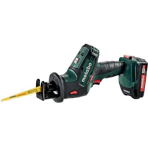 Scie sabre sans fil Metabo SSE 18 LTX Compact 602266500 - 2 x 18 V / 2 Ah Li-Ion - Bois - 3100 tr/min