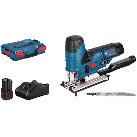 Scie sauteuse 12V GST 12V-70 + 2 batteries 2.0 Ah + chargeur + coffret L-boxx - BOSCH - 06015A100D