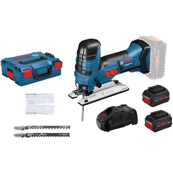 Scie sauteuse 18V GST 18 V-LI S + 2 batteries Procore 5,5 Ah + chargeur en coffret L-Boxx BOSCH - 0601598F0C