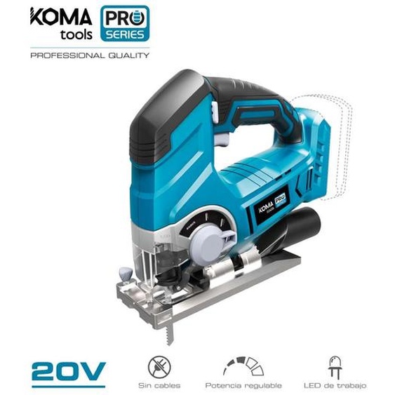 Scie Sauteuse 20v Pro Series Sans Fil, Puissante, Polyvalente - Koma Tools