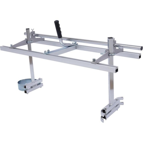 Scierie mobile à chaîne - Pour guide-chaîne de 35 à 91 cm - Hauteur de coupe 1,2 à 30 cm - Largeur de coupe max. 80 cm - Aluminium - Argent