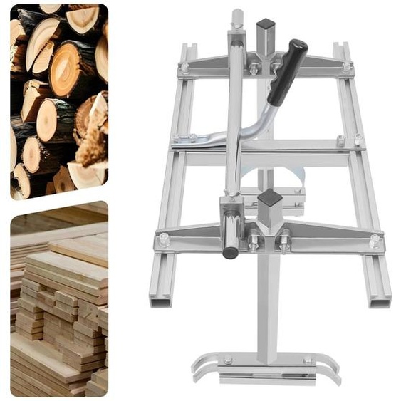 Scierie mobile à tronçonneuse - Kit de scierie réglable - Largeur de coupe 0–120 cm - Alliage daluminium et acier - Spécifications : 36 mm