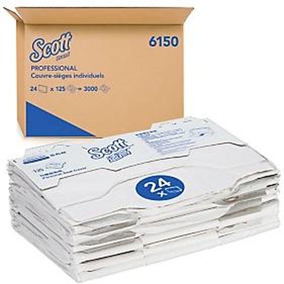 SCOTT Couvre-sièges de toilette Scott, lot de 3000