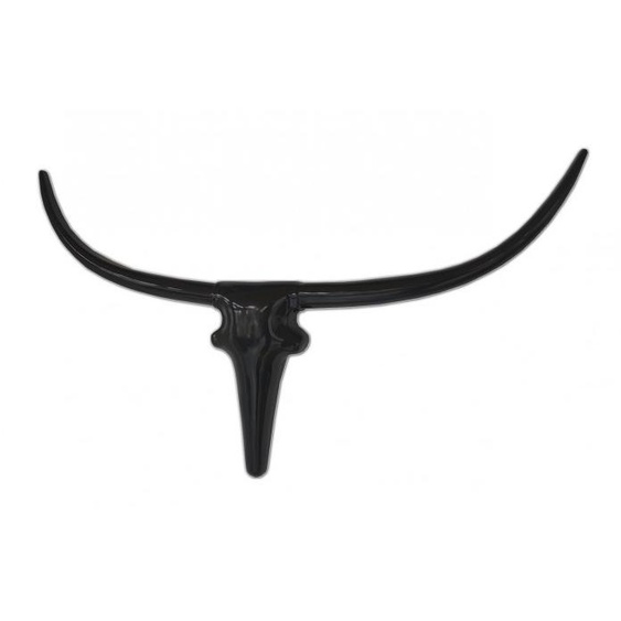 Sculpture moderne laquée tête de zébu - Zebu - Noir