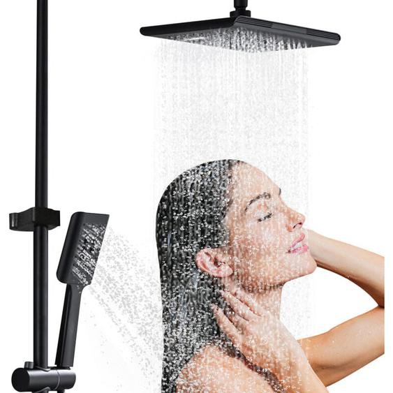 Sdlogal - Colonne de Douche Réglable, Ultrixe Ensemble de Douche Douchette à main 3 Jets Douche de Tête Carrée, Système de Douche Réglable en Hauteur