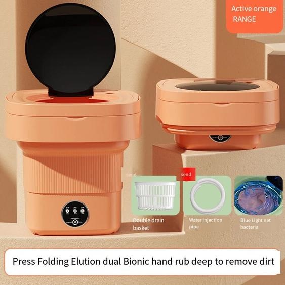 seago Machine à laver pliante portable avec sèche-linge, 7 L, 11L, grande capacité, vêtements, voyage, sous-vêtements à ultrasons, chaussettes, mini laveuse