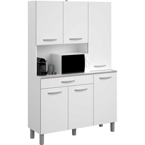 Season 22 Parisot Buffet de cuisine 120x185x40 beaucoup despace de rangement Buffet blanc