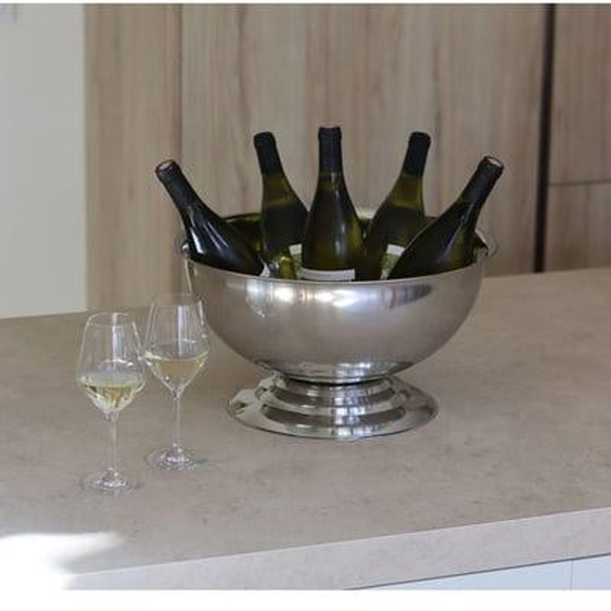 Seau a champagne grand format (5-6 bouteilles) 40 cm - inox