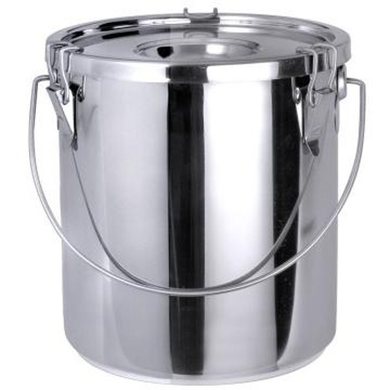 Seau de transport, seau, avec couvercle, inox, 6,5-15,5 litres au choix : 15 l Variante : 15 l