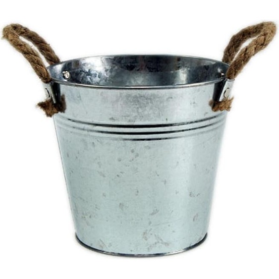 Seau décoratif en métal Poignée en corde Charmant look vintage Pot de fleurs