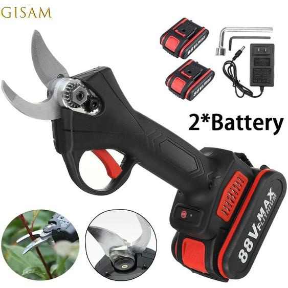 Gisam - Sécateur 21V 2 batteries Coupeuse délagage daménagement paysager pour arbres fruitiers