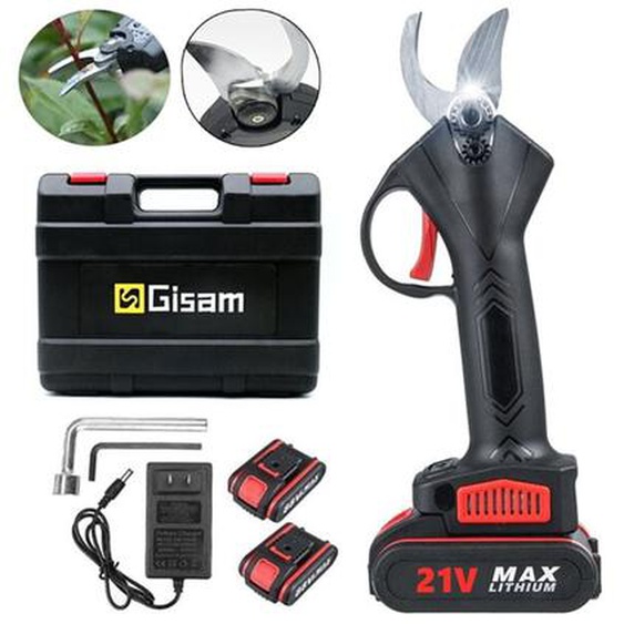 Sécateur 21V 2 batteries Coupeuse délagage daménagement paysager pour arbres fruitiers
