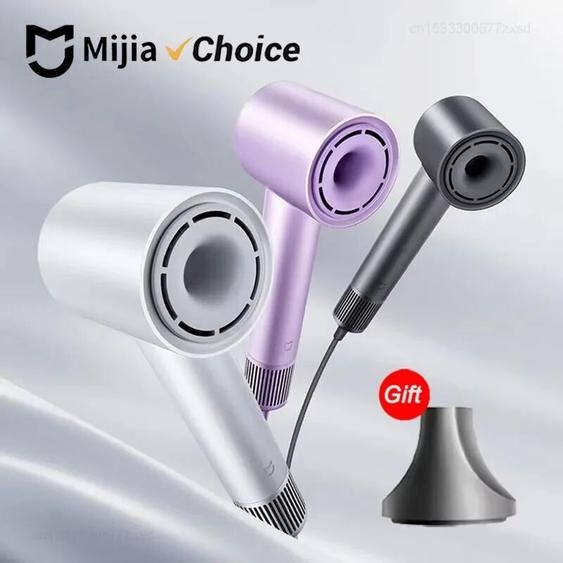 Sèche-cheveux à anions haute vitesse Mijia H501, vent 62 m/s, 1600 W, séchage rapide en 2 minutes, soin professionnel des cheveux, ions négatifs