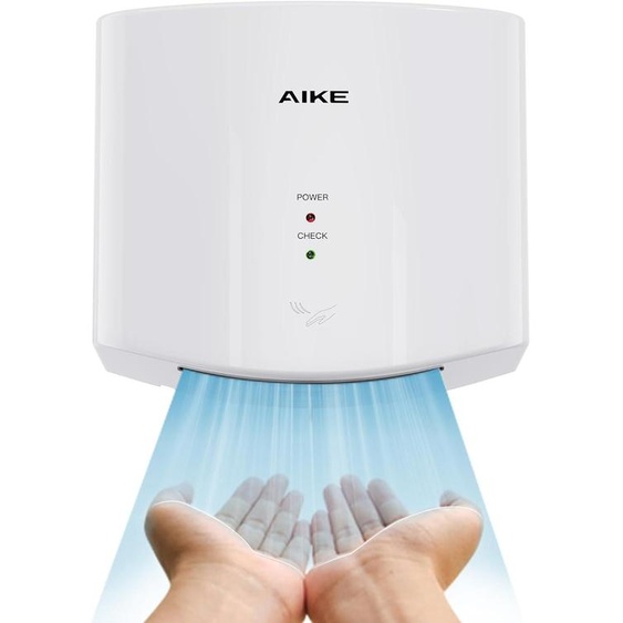 Sèche-mains compacte automatique 1400W blanche 110V 2 broches