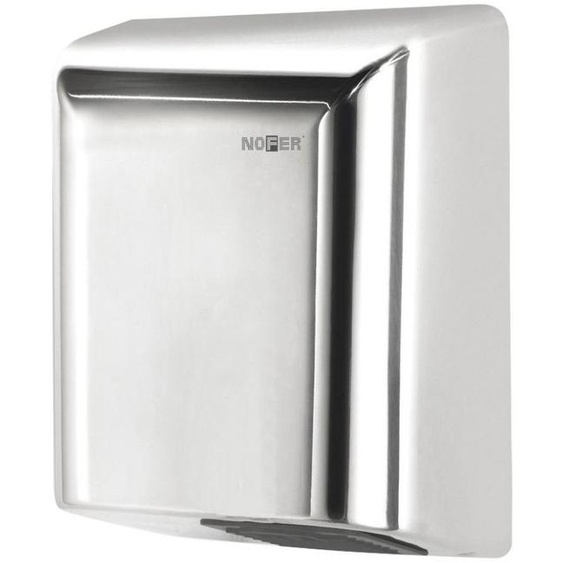 Sèche-mains électrique sans contact Nofer BIGFLOW, 220-240 V, 2050 W, 253 x 323 x 152 mm, acier inoxydable poli