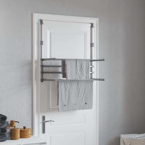 Séchoir à linge pour balcon 89x25x(60-95) cm aluminium