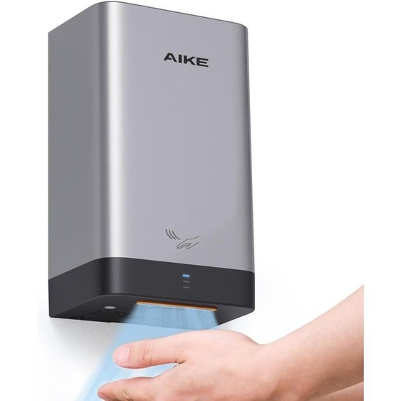 Séchoir à mains compact pour salle de bain 110V ABS polycarbonate argenté AIKE
