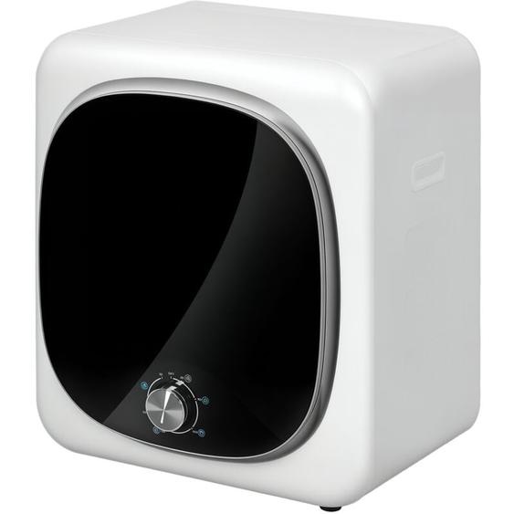 Séchoir linge portable - 800W 60°C max. - 5 modes - installation murale ou à poser - blanc noir