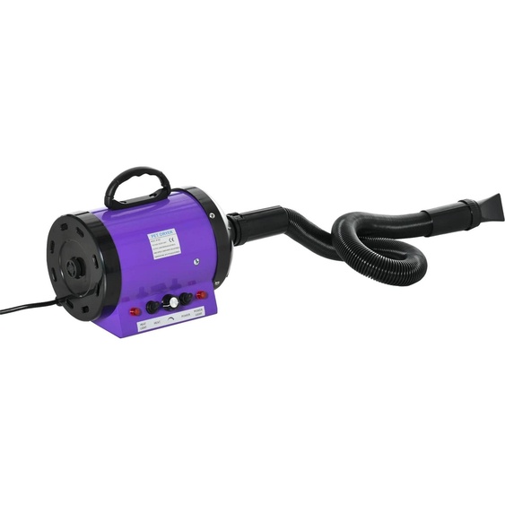 Séchoir pour chiens - souffleur de fourrure - 2800 W - 2 vitesses - air chaud/froid - prise UE 210-240 V - noir