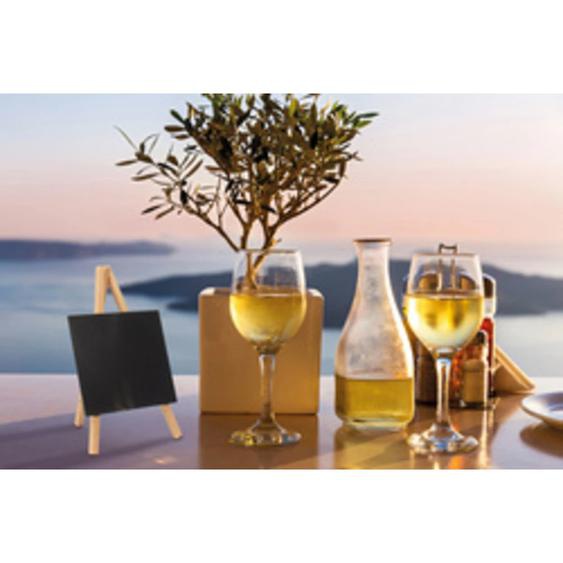 Ardoise de table MINI avec trépied, acajou