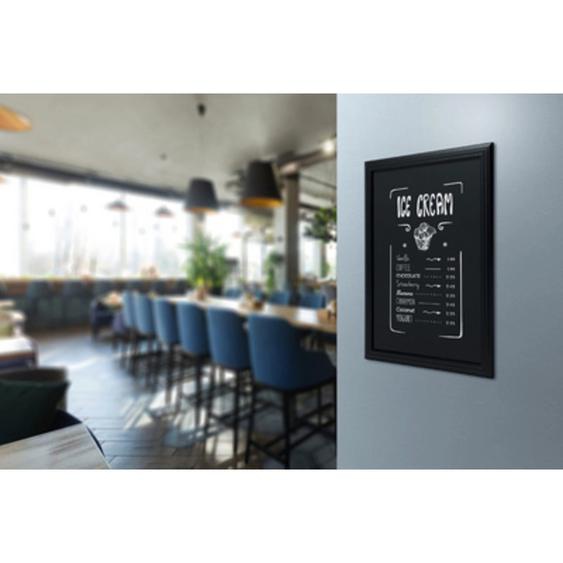 SECURIT Ardoise murale UNIVERSAL, avec cadre en bois, noir