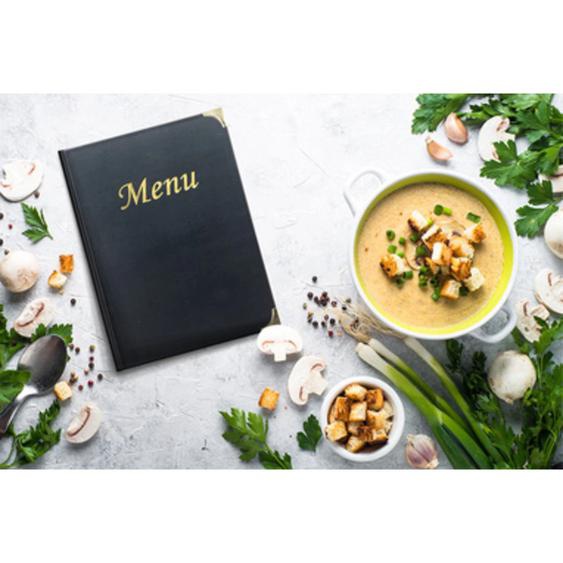 SECURIT Protège-menus BASIC dans une boîte de 10, A4, noir