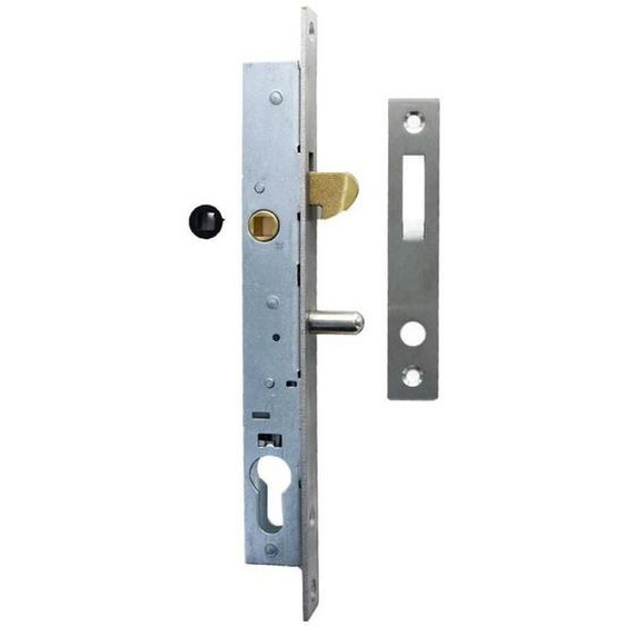 Secury-t - Serrure portail coulissant - Axe à 15mm - à crochet - Laiton - Avec gâche
