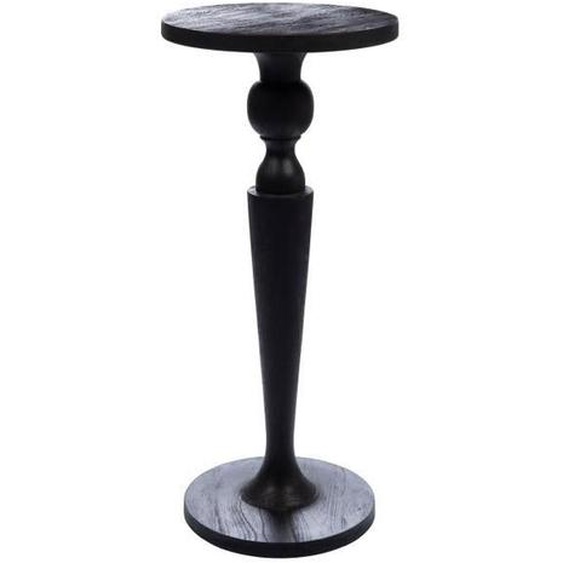 Sellette ronde 40x40x90 cm en bois de manguier noir