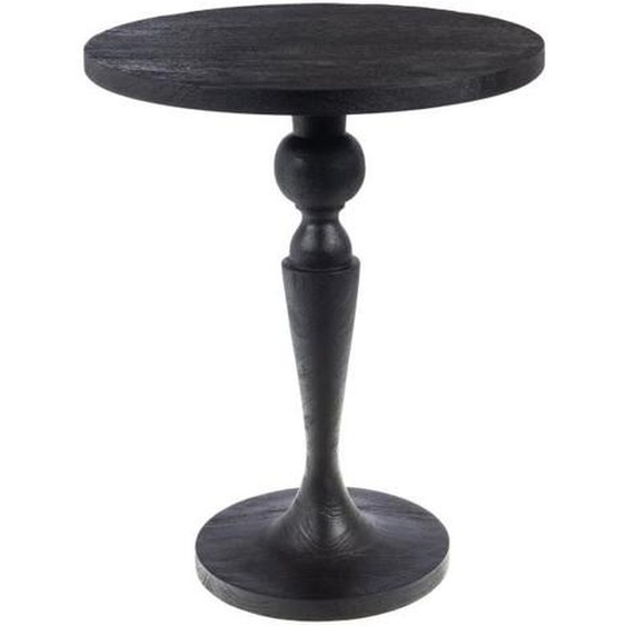 Sellette ronde 50x50x64 cm en bois de manguier noir