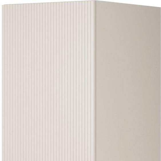 Selsey Moonir - Armoire 1 porte avec penderie et tiroirs, 50 cm, greige