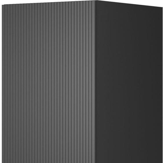 Selsey Moonir - Armoire 1 porte avec penderie et tiroirs, 50 cm, noir