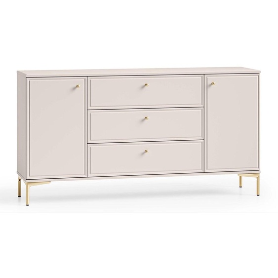 Selsey Sandro - Buffet 2 portes, couleur taupe, 160 cm