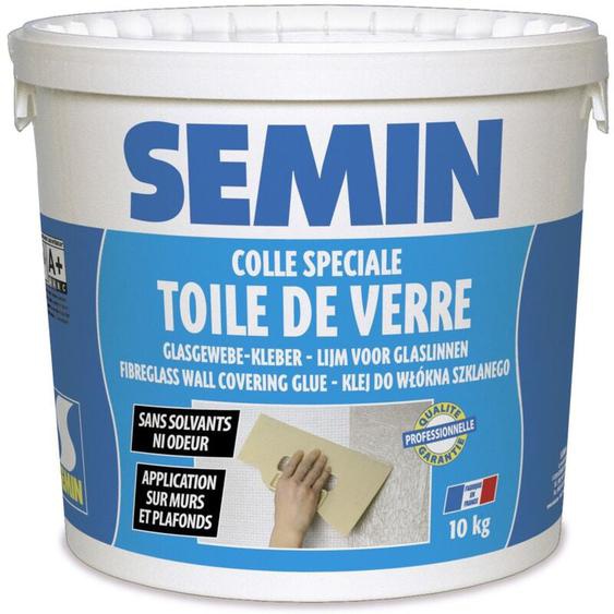 Semin - Colle en pâte pour toiles de verre prête à lemploi - seau de 10 kg