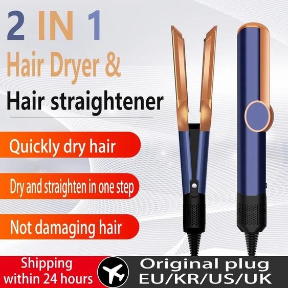 SenCiciMen Lisseur et sèche-cheveux professionnel 2 en 1, fer plat chauffant, fer à ions négatifs, outil de coiffure longue durée