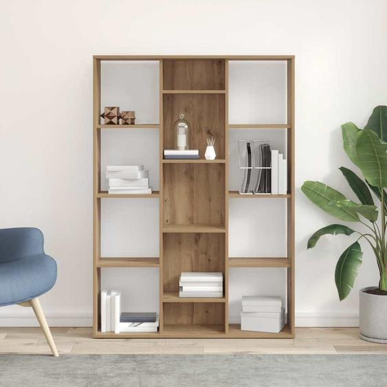Séparateur de pièce/Bibliothèque chêne artisanal 100x24x140 cm