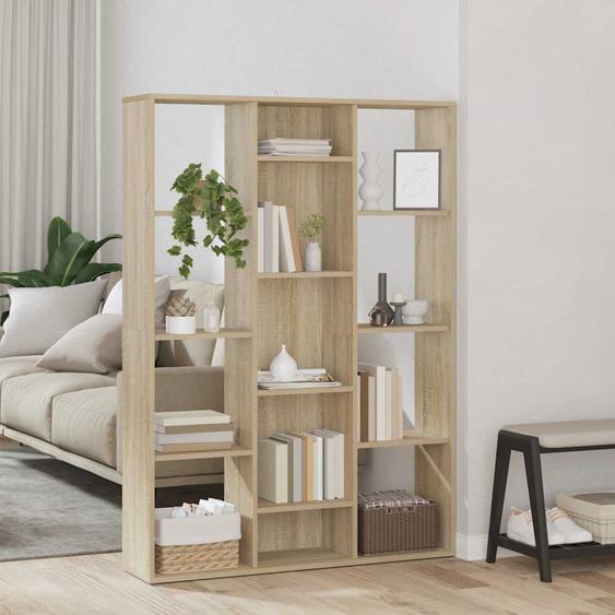 Séparateur de pièce/Bibliothèque Chêne sonoma 100x24x140 cm