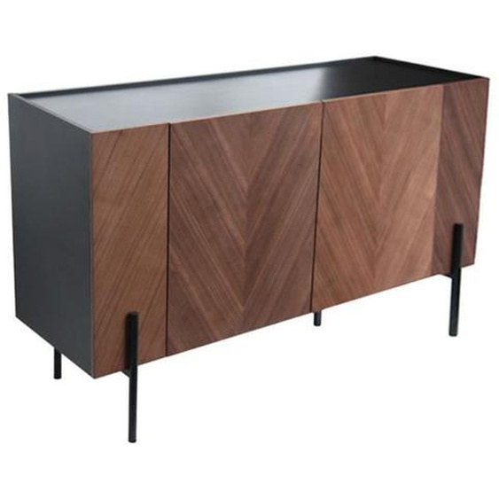 SEQUOIA - Buffet en bois vintage chevron noyer 120cm