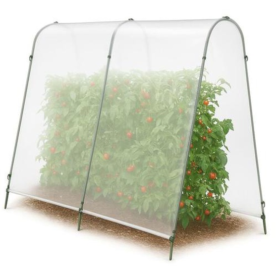 Serre à tomates de jardin - 200x180x120 cm - Bâche renforcée & arceaux acier - Protection tomates contre intempéries, idéale jardinière tomate