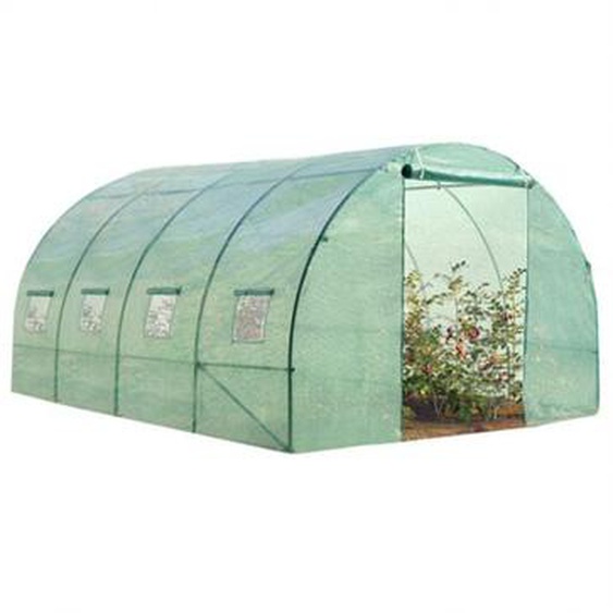 Serre tunnel de jardin 12M² verte gamme maraîchère zebra 4x3M