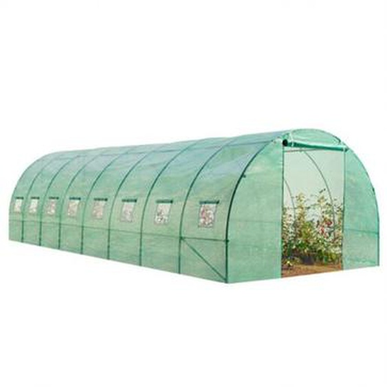 Serre tunnel de jardin 24M² verte gamme maraîchère des andes 8x3M