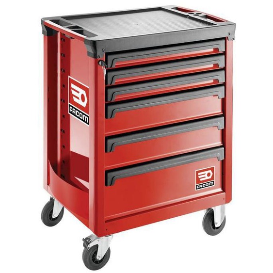 Servante ROLL 6 tiroirs - 3 modules par tiroir rouge - FACOM - ROLL.6MA3PF
