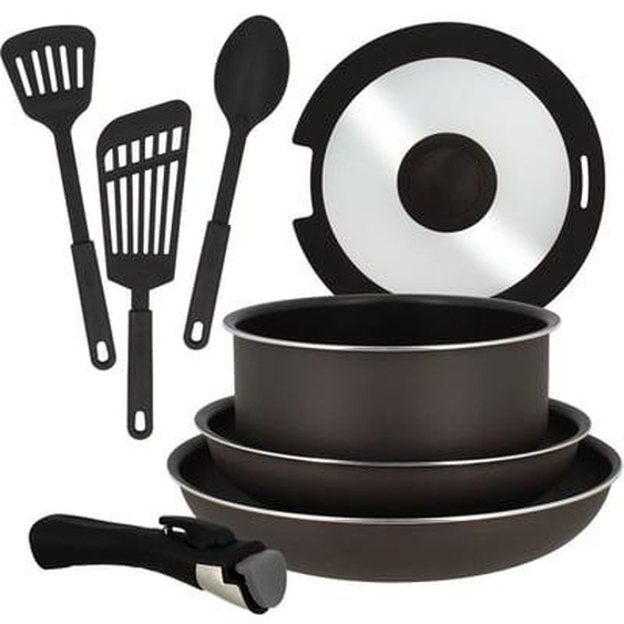 Service 8 pieces iris en aluminium induction