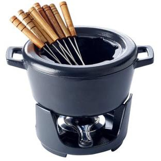 Service à fondue Nori fonte noir 2L Ø20 cm