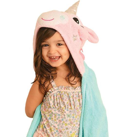 Serviette De Bain Enfant - Allie La Licorne Rose