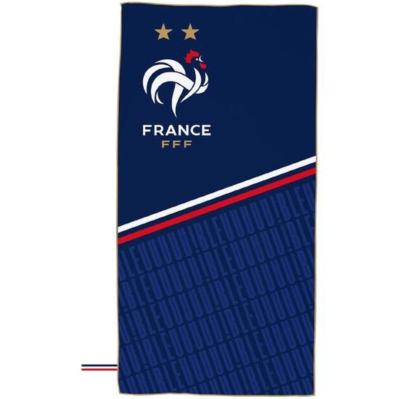 Serviette De Bain Et De Plage En Microfibre, Fff Équipe De France Bleu