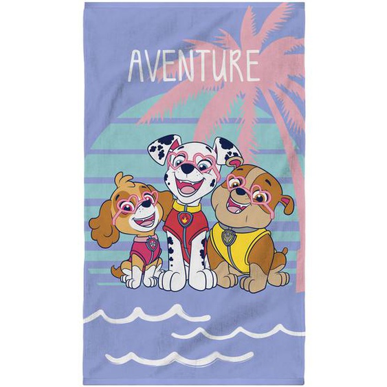 Serviette De Bain Et De Plage Imprimé 100% Coton, Sunset Parme